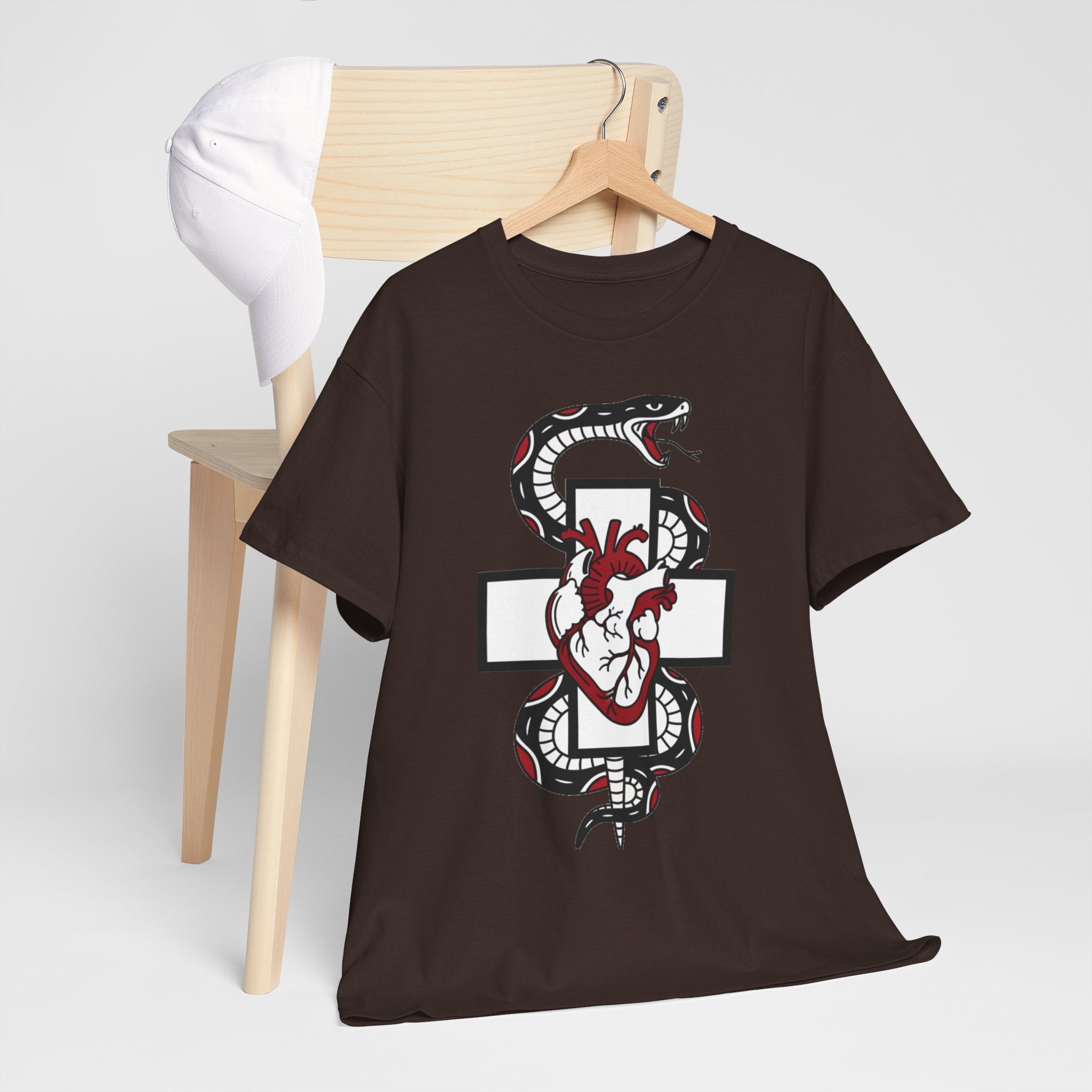 D78 Skull Society — Gothic Heart & Snake T-shirt