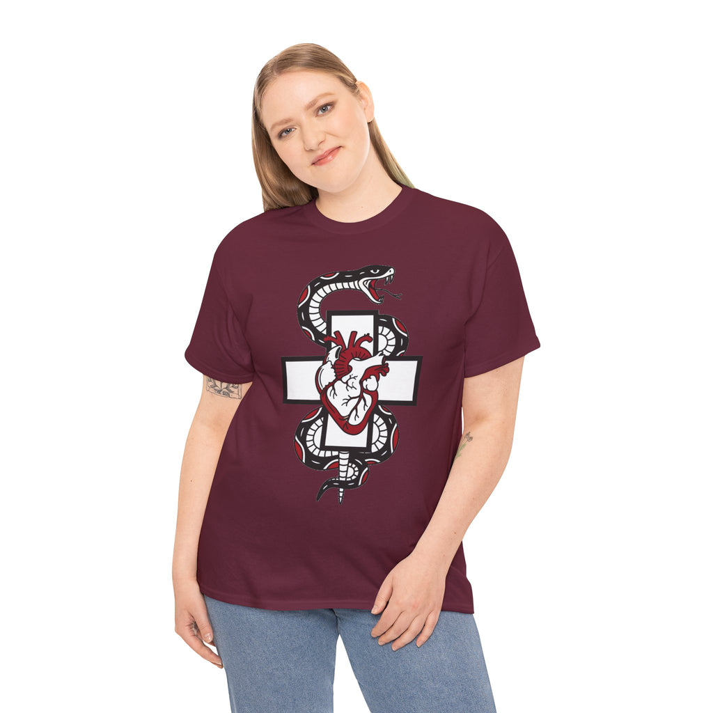 D78 Skull Society — Gothic Heart & Snake T-shirt