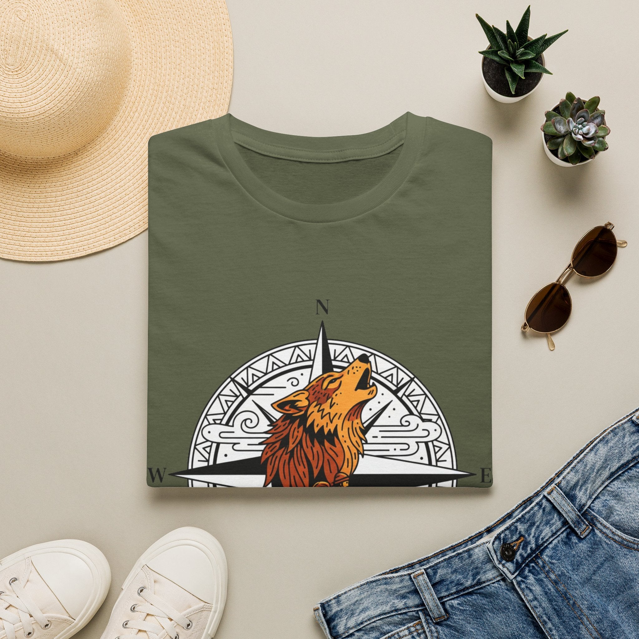 D78 Wolf Trail — Adventure wolf T-shirt