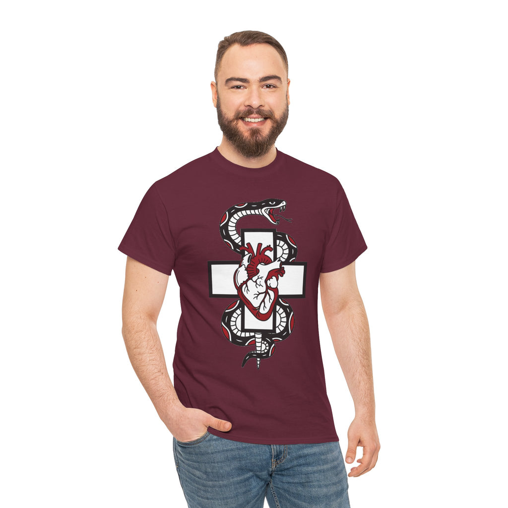 D78 Skull Society — Gothic Heart & Snake T-shirt