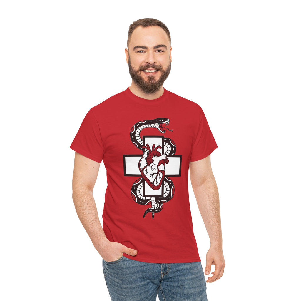 D78 Skull Society — Gothic Heart & Snake T-shirt