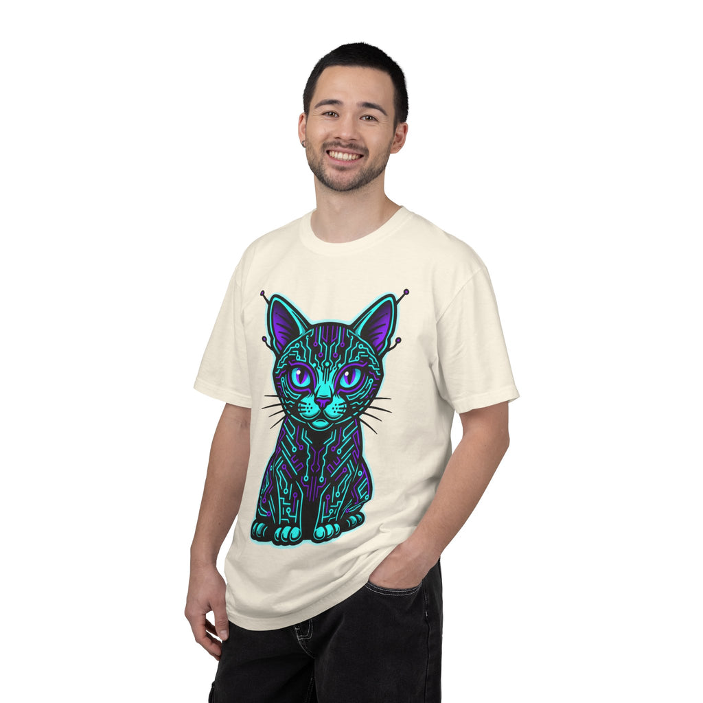 D78 Cyber Felines — Neon Cat T-shirt