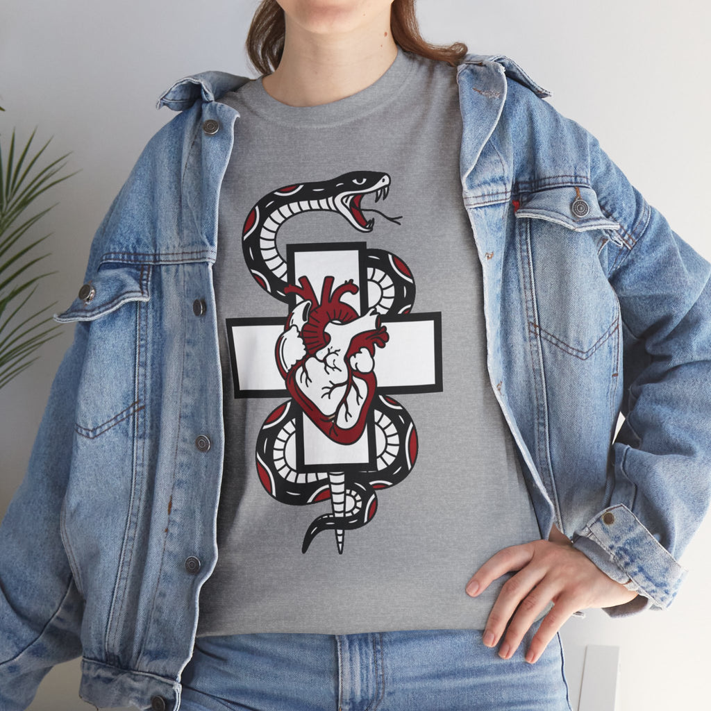 D78 Skull Society — Gothic Heart & Snake T-shirt
