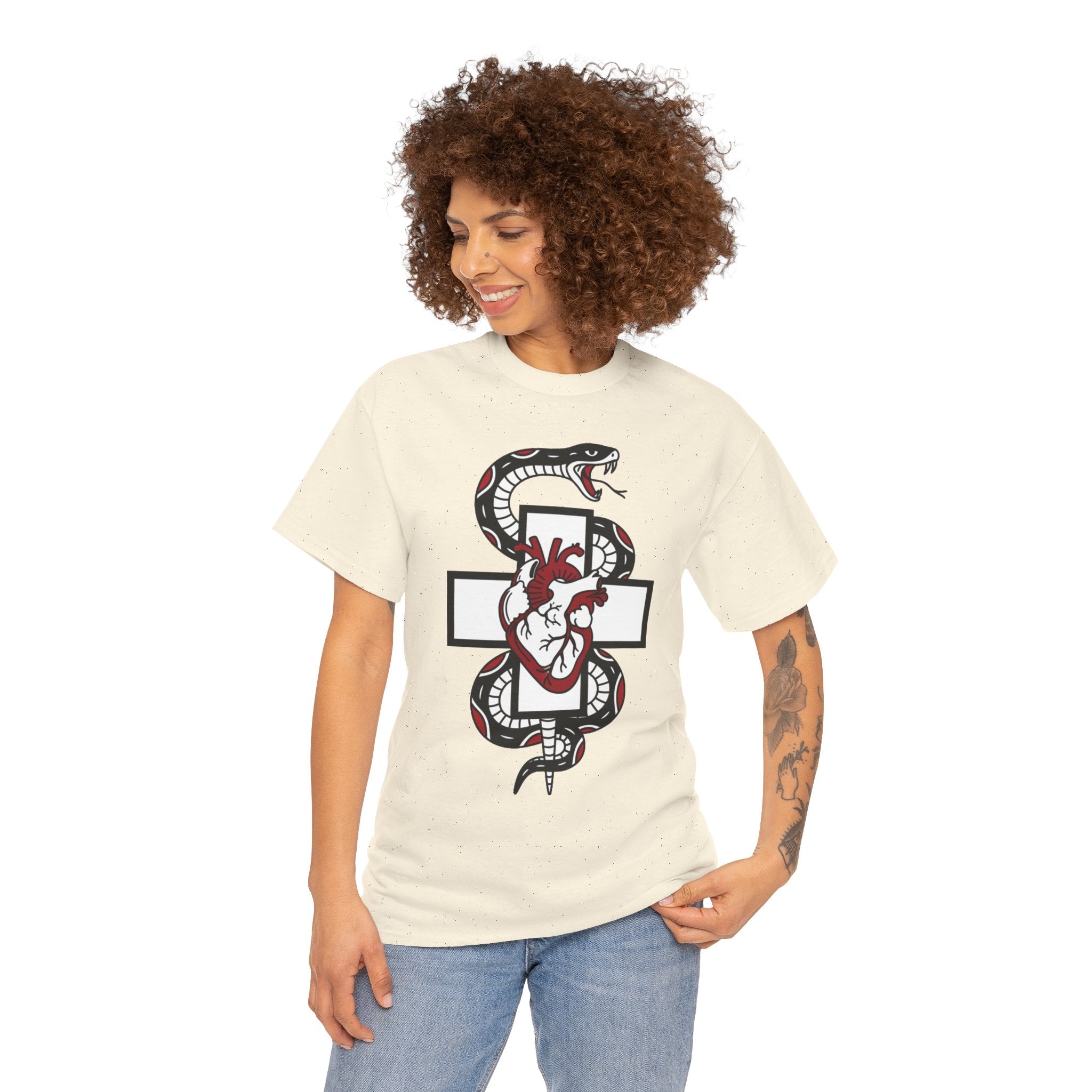 D78 Skull Society — Gothic Heart & Snake T-shirt