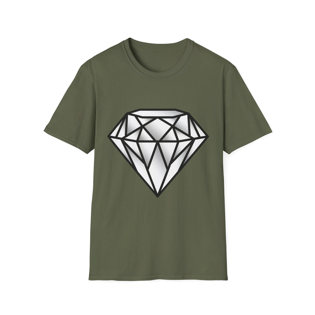 Diamond Graphic T-Shirt — Geometric Gem Tee for Casual Streetwear