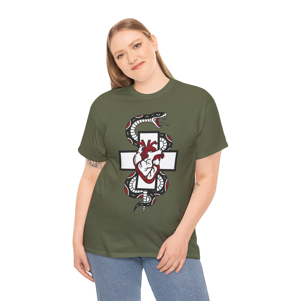 D78 Skull Society — Gothic Heart & Snake T-shirt