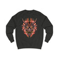 Demon Oni Sweatshirt — Japanese Torii & Flaming Oni Mask Crewneck