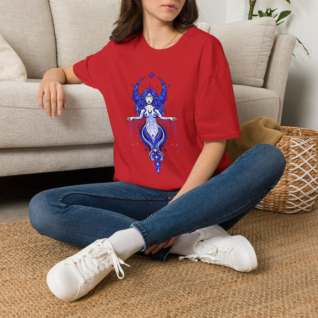 Mystic Moon Goddess T-Shirt — Celestial Witchy Graphic Tee