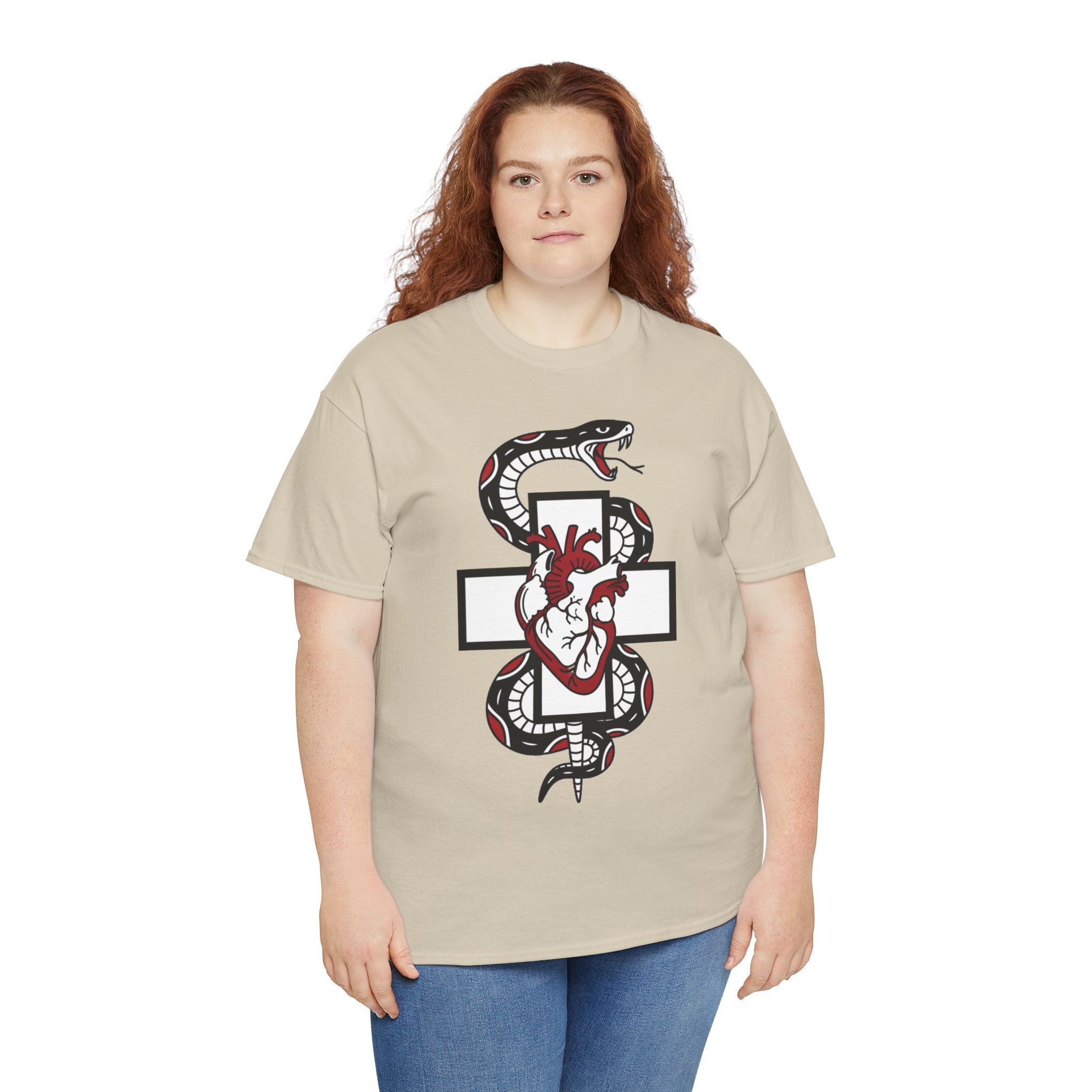 D78 Skull Society — Gothic Heart & Snake T-shirt
