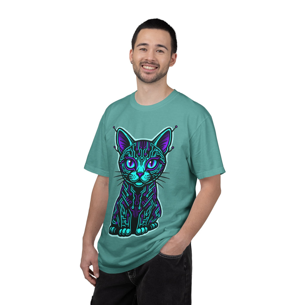 D78 Cyber Felines — Neon Cat T-shirt