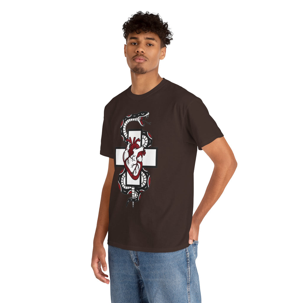 D78 Skull Society — Gothic Heart & Snake T-shirt