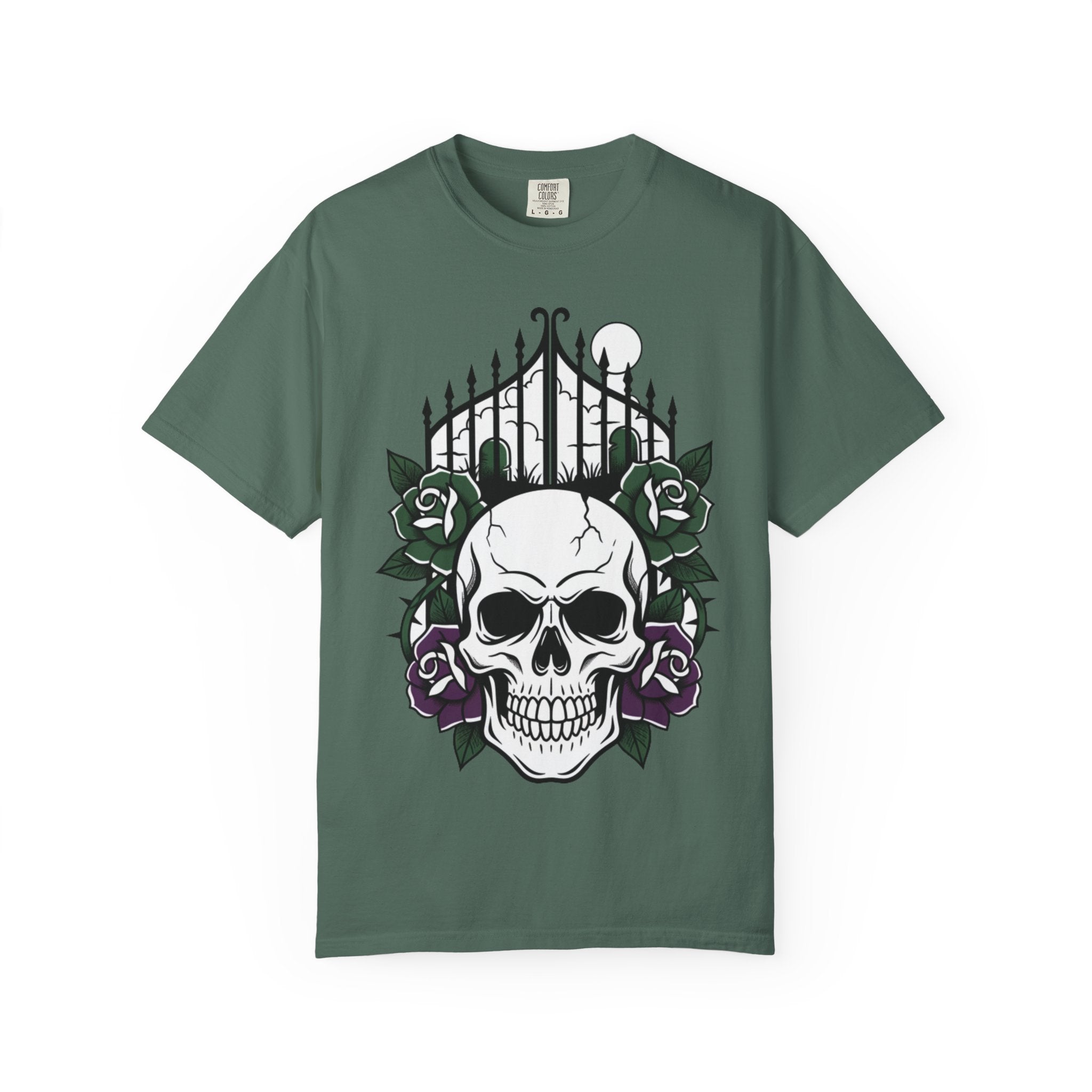 D78 Skull Society — Skull and Roses T-Shirt