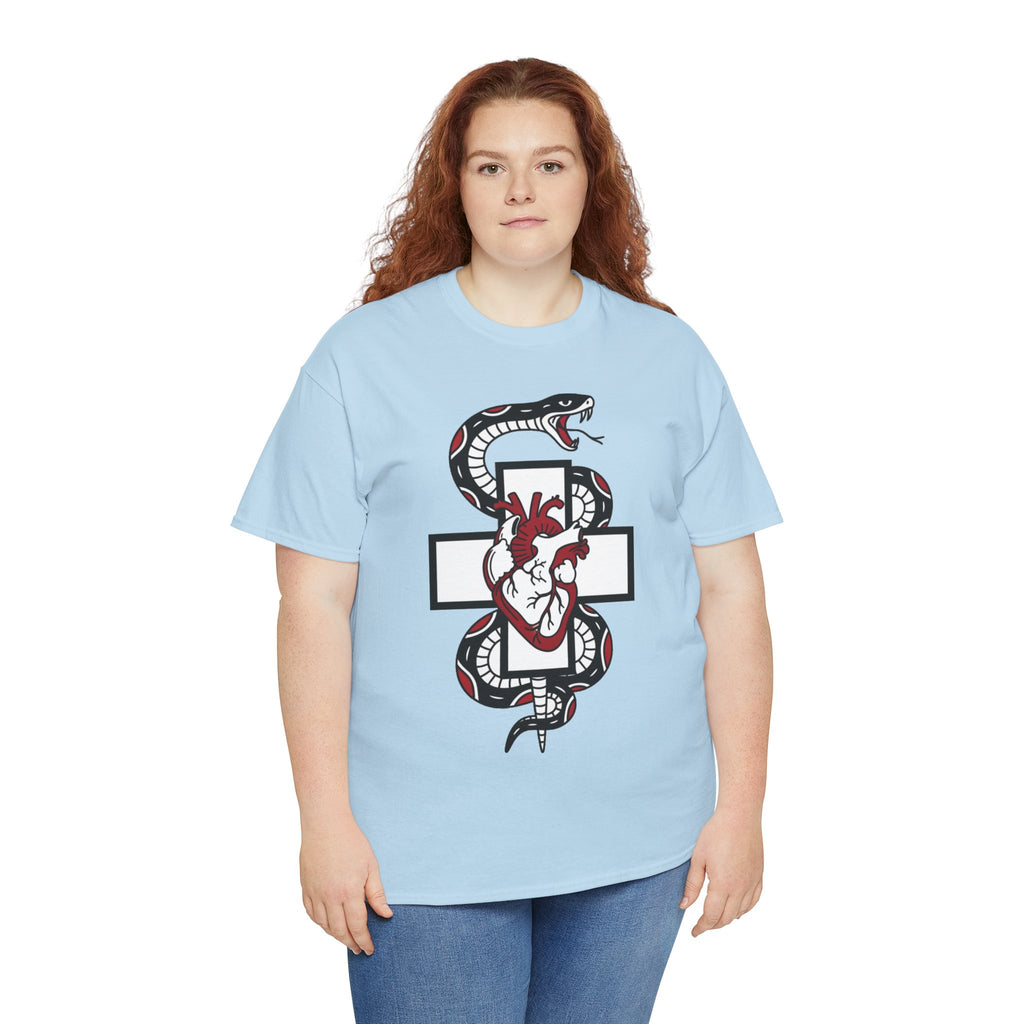 D78 Skull Society — Gothic Heart & Snake T-shirt