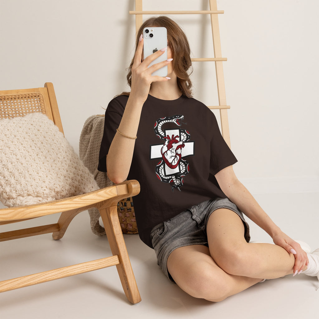 D78 Skull Society — Gothic Heart & Snake T-shirt