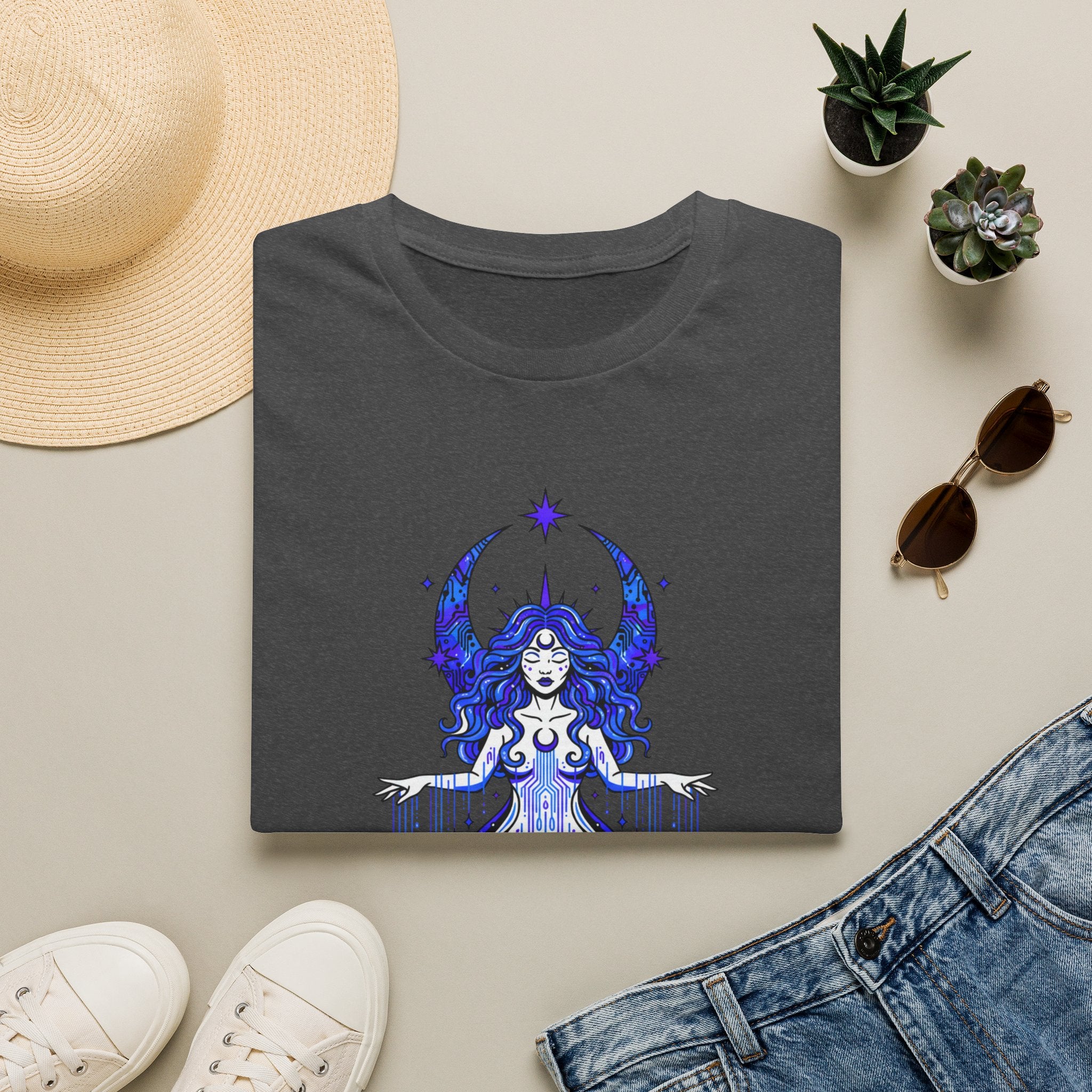 D78 Mystic Circle — Celestial Goddess T-Shirt