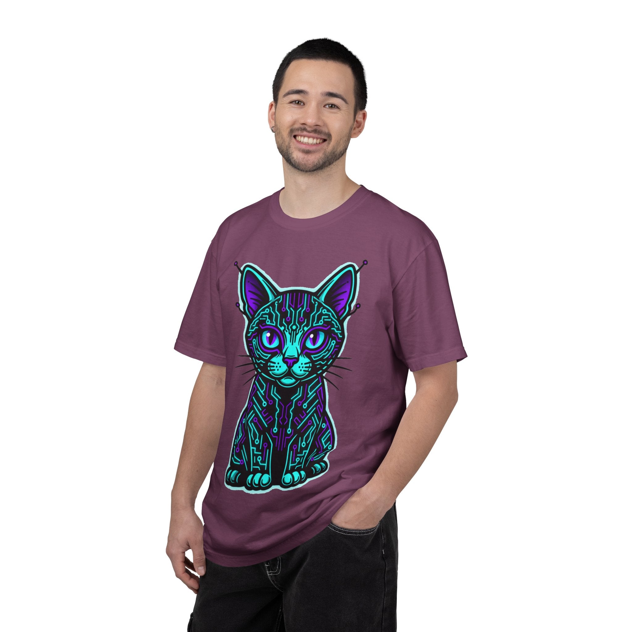 D78 Cyber Felines — Neon Cat T-shirt