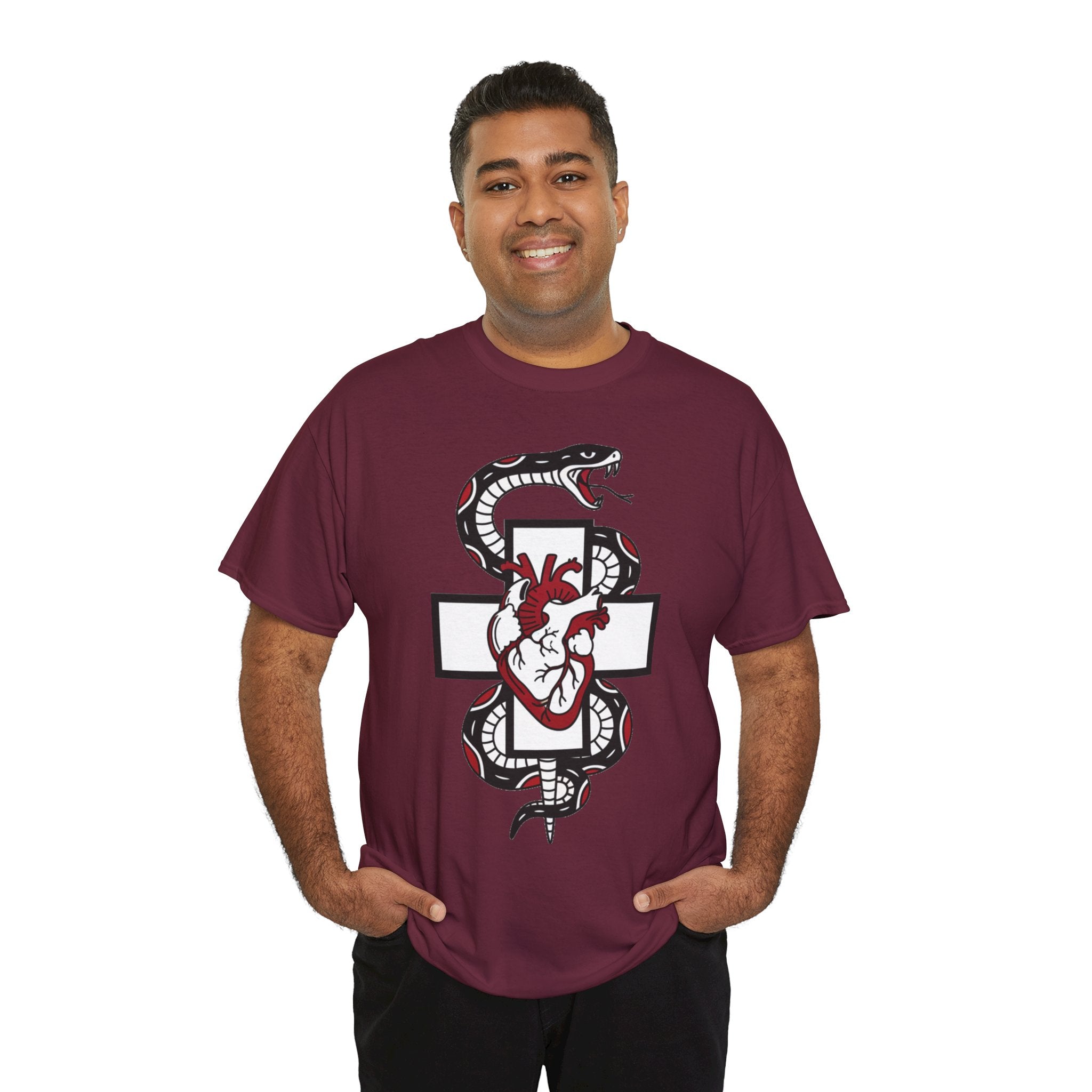 D78 Skull Society — Gothic Heart & Snake T-shirt