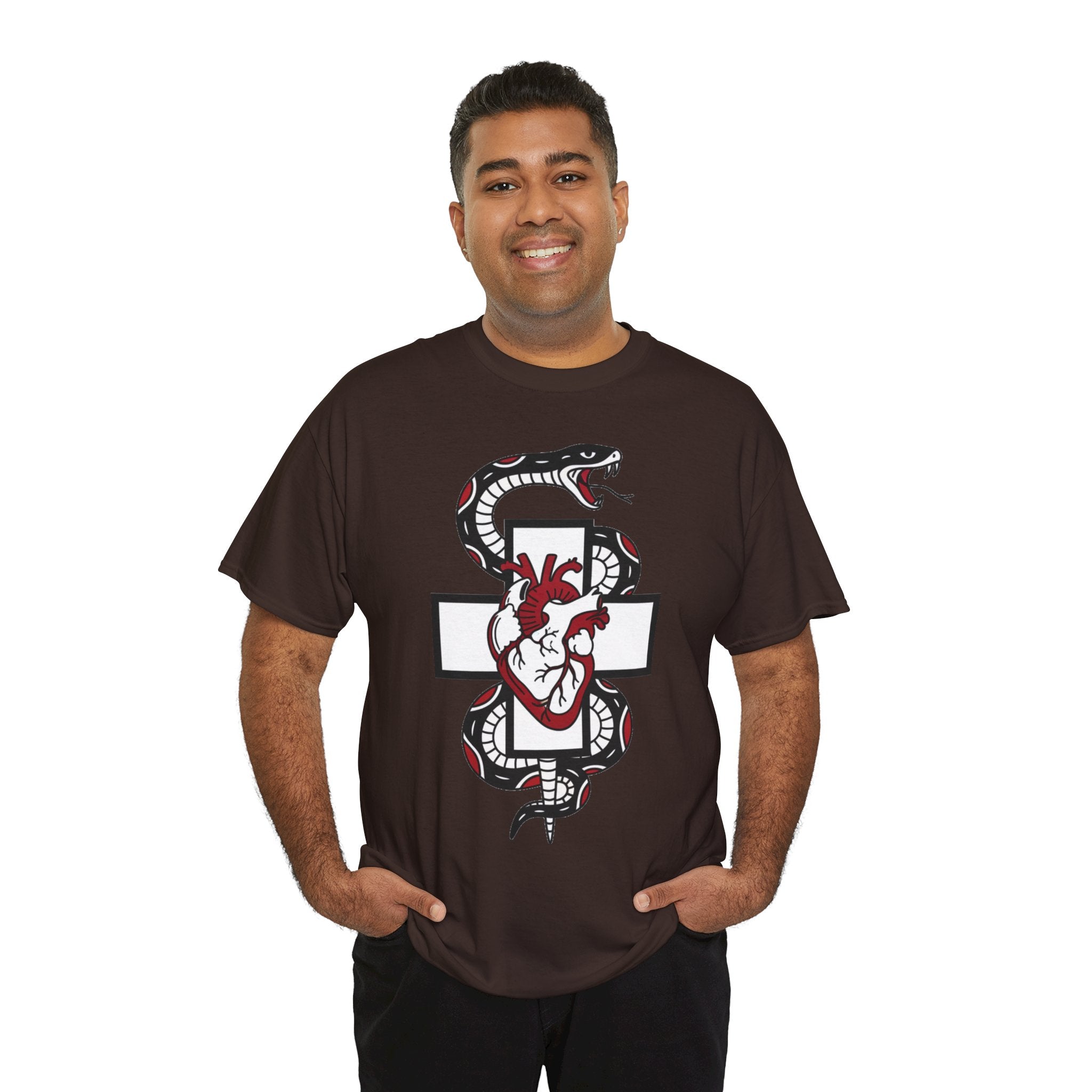 D78 Skull Society — Gothic Heart & Snake T-shirt