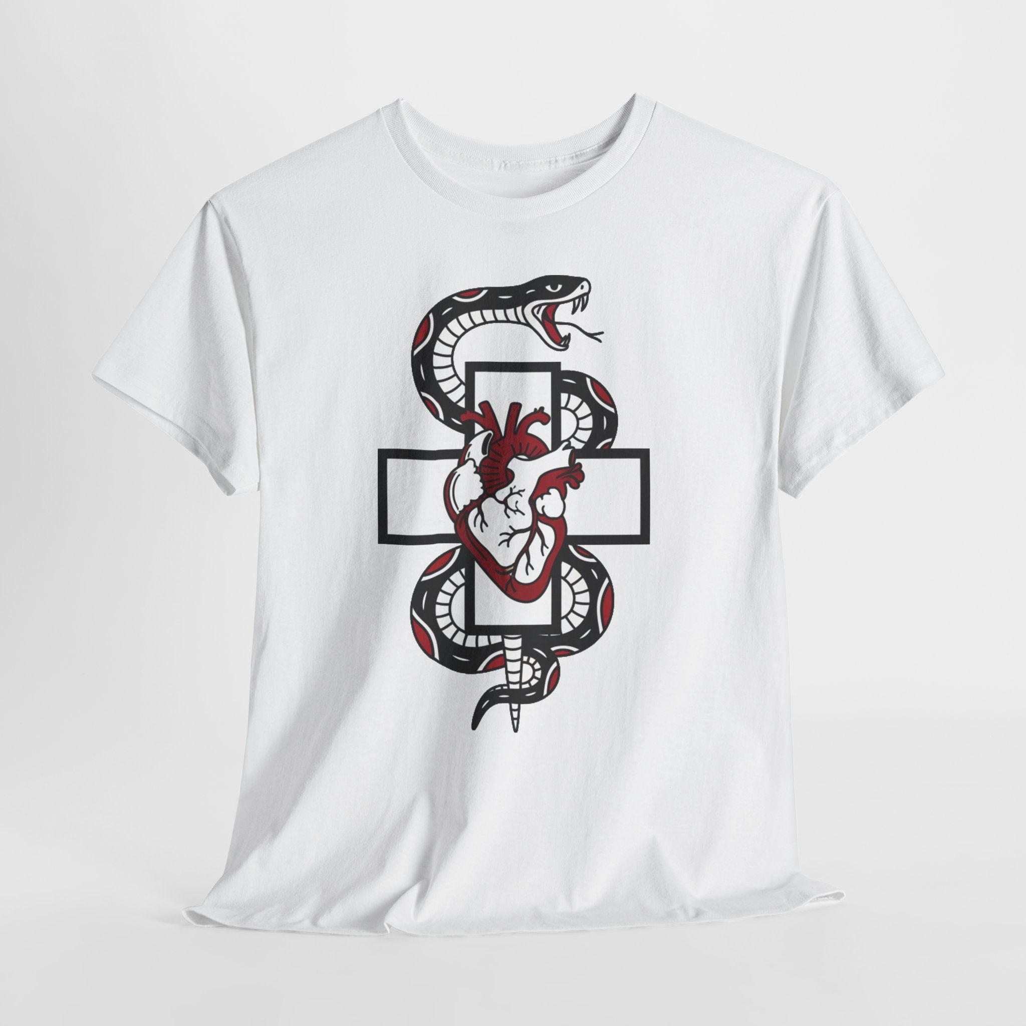 D78 Skull Society — Gothic Heart & Snake T-shirt