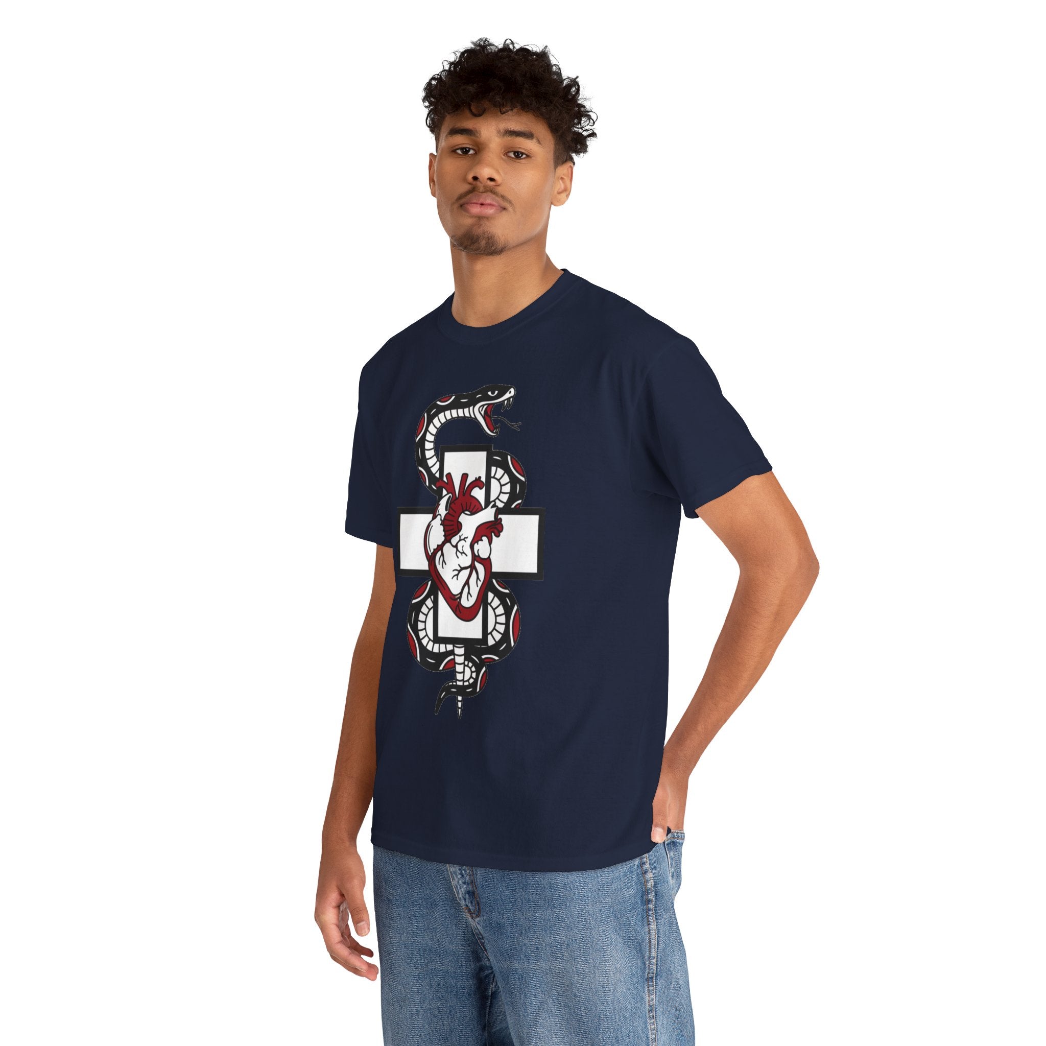 D78 Skull Society — Gothic Heart & Snake T-shirt