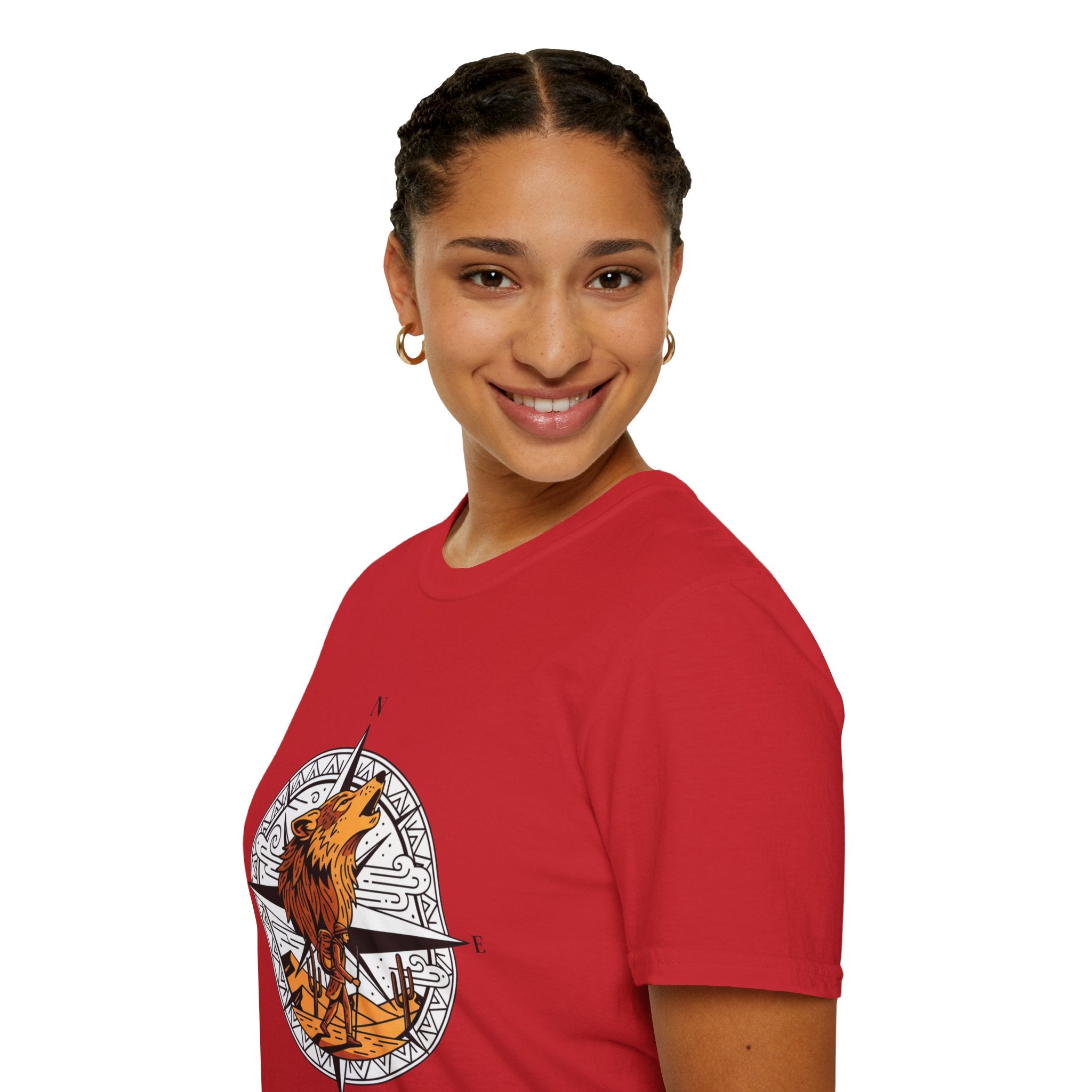 D78 Wolf Trail — Adventure wolf T-shirt
