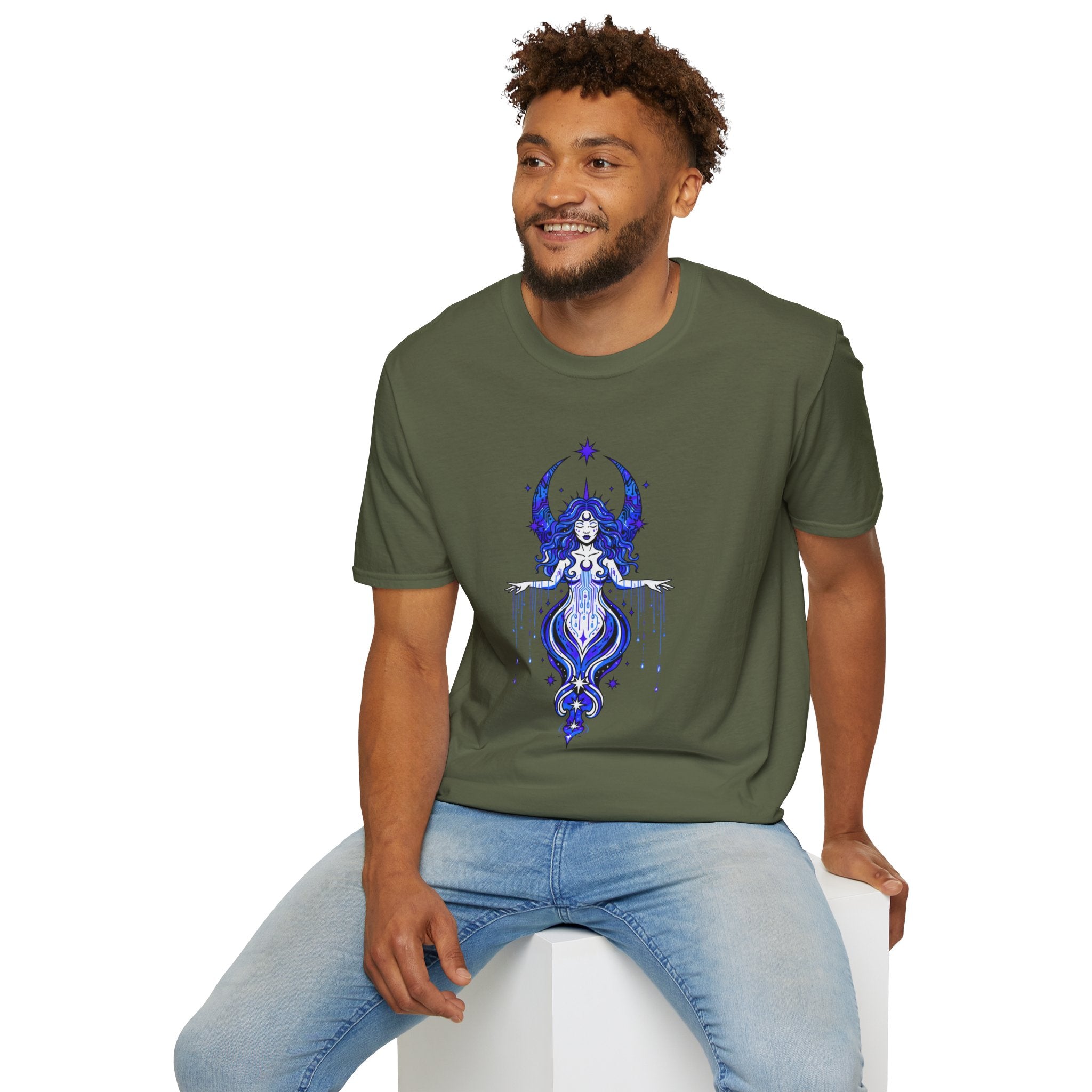 D78 Mystic Circle — Celestial Goddess T-Shirt