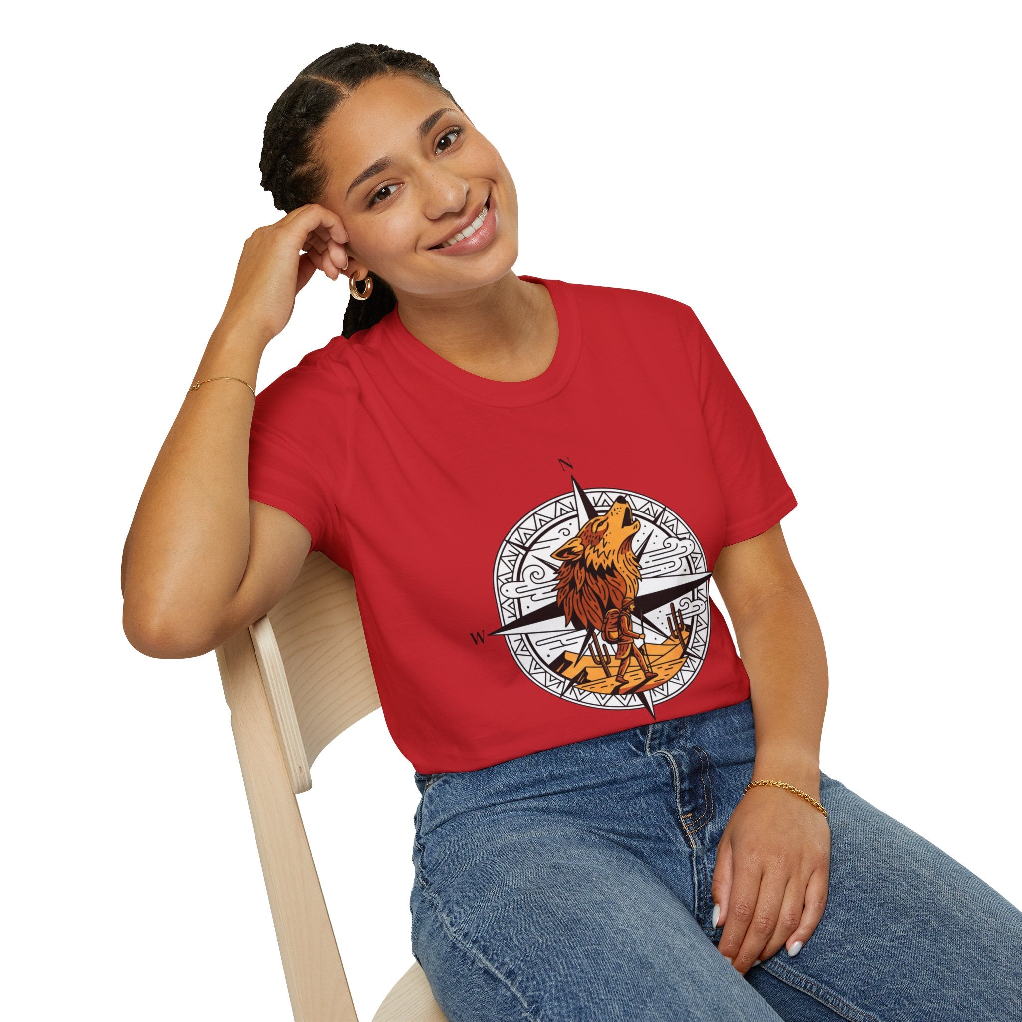 D78 Wolf Trail — Adventure wolf T-shirt