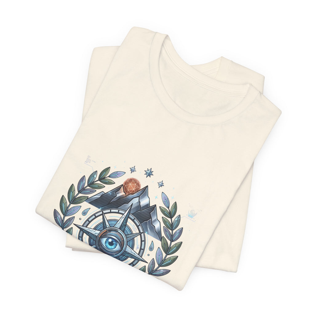 Born to Hike Compass Crest T-Shirt | Traditional Tattoo-Inspired, Outdoor Badge