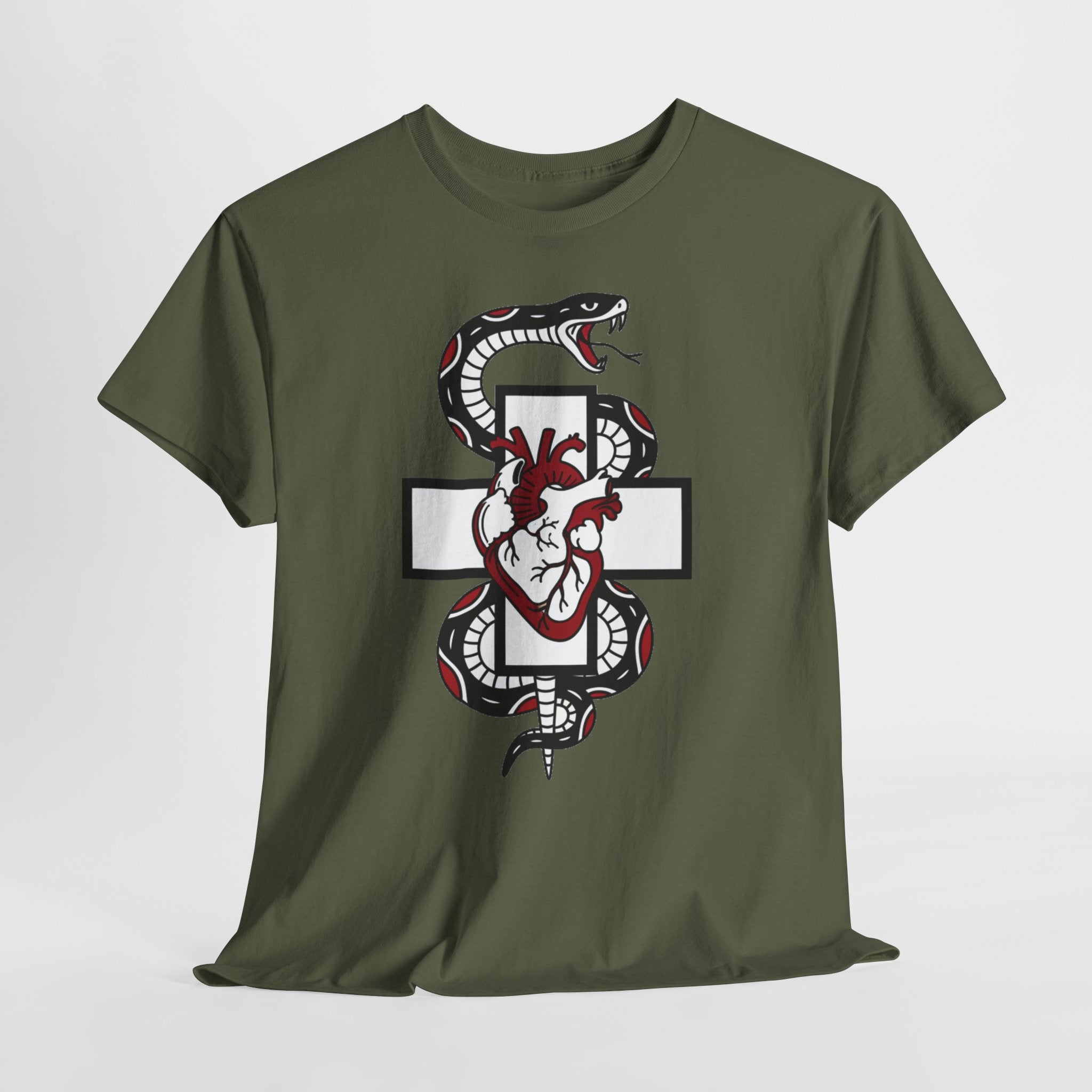 D78 Skull Society — Gothic Heart & Snake T-shirt