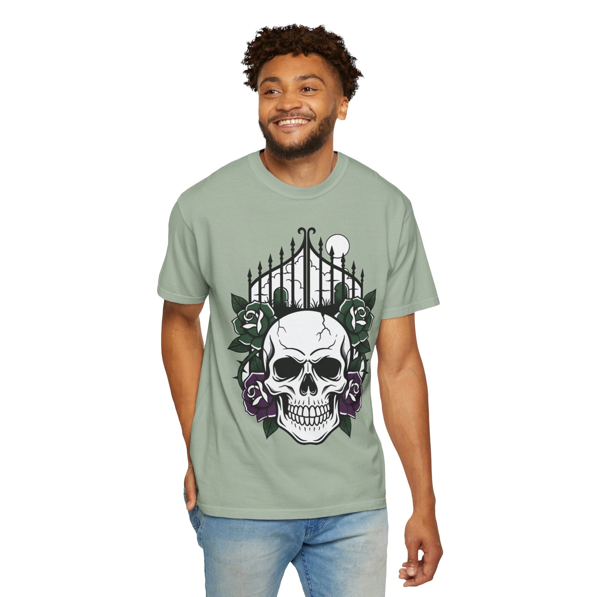 D78 Skull Society — Skull and Roses T-Shirt