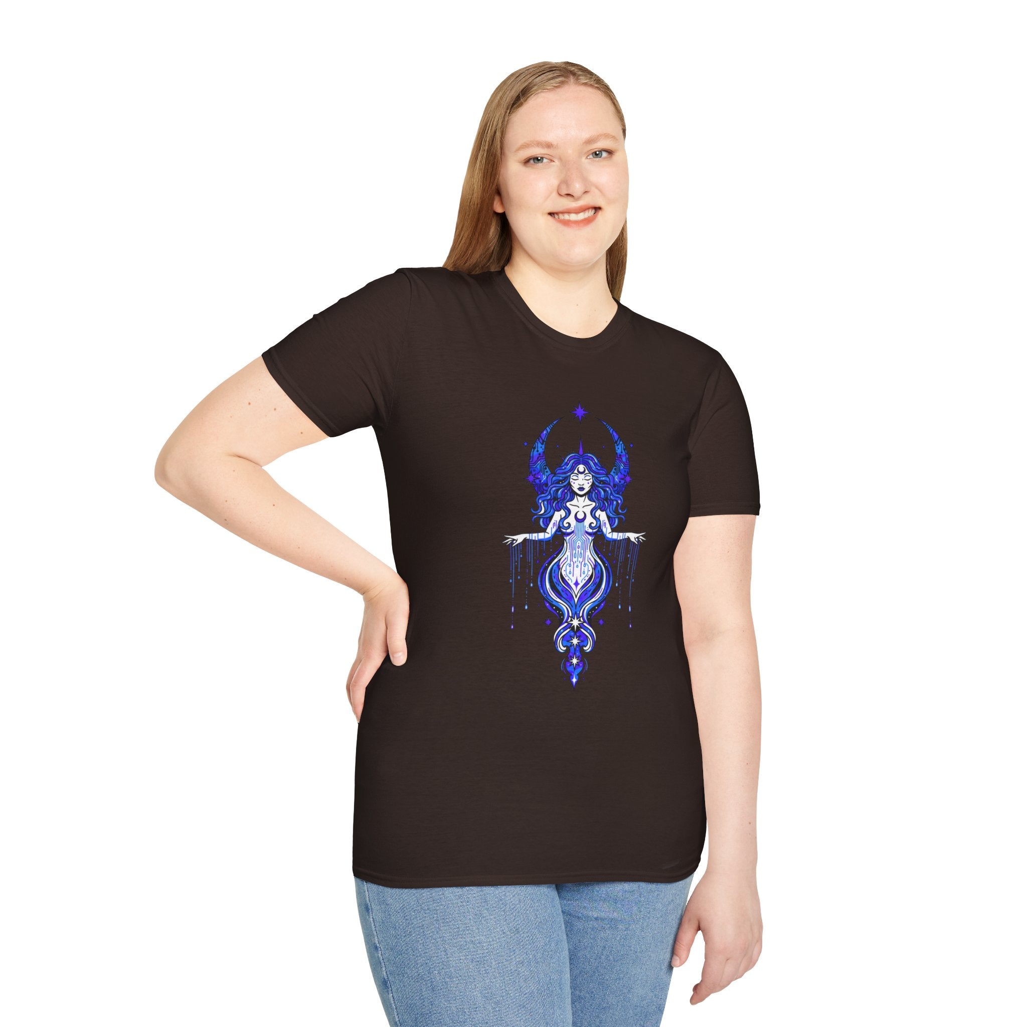 D78 Mystic Circle — Celestial Goddess T-Shirt