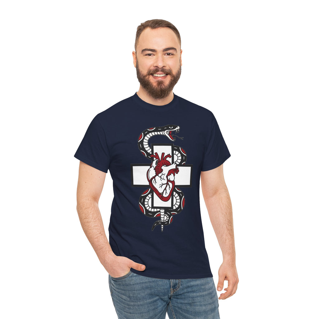 D78 Skull Society — Gothic Heart & Snake T-shirt