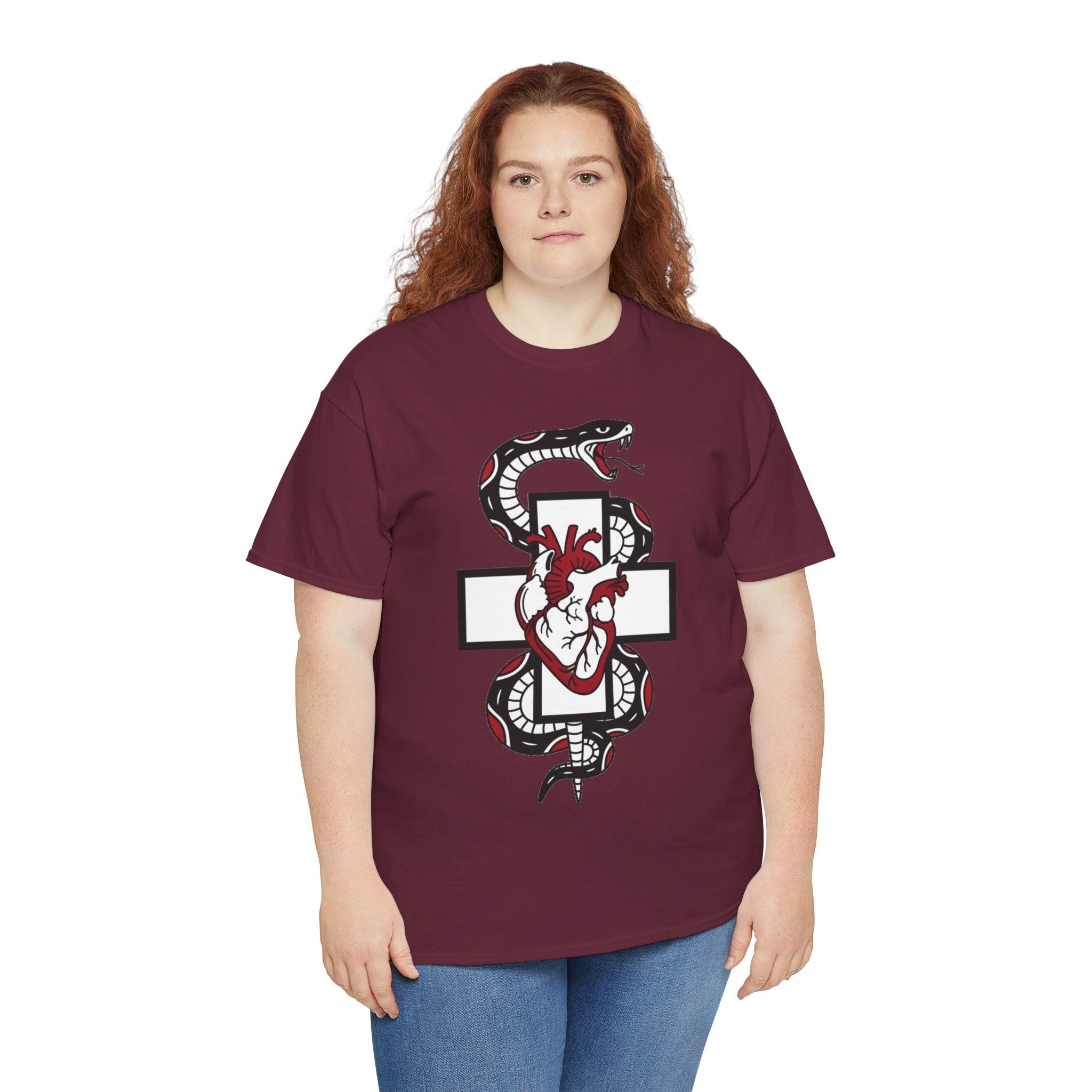 D78 Skull Society — Gothic Heart & Snake T-shirt