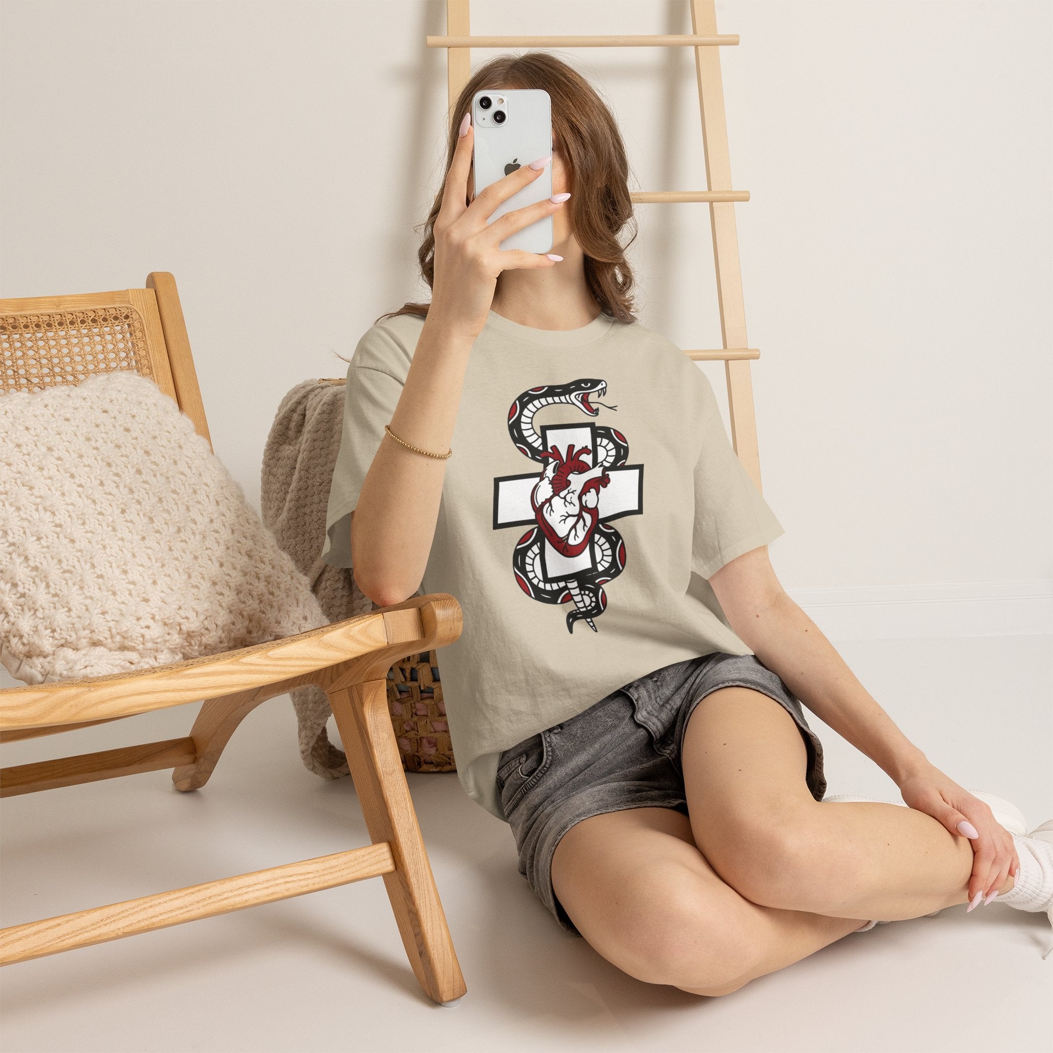 D78 Skull Society — Gothic Heart & Snake T-shirt