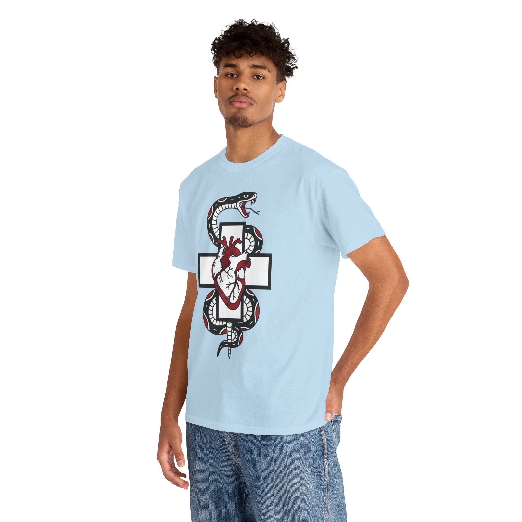 D78 Skull Society — Gothic Heart & Snake T-shirt