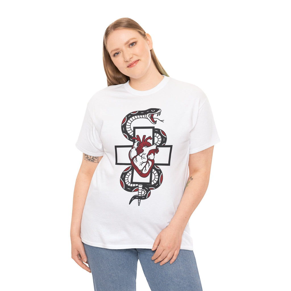 D78 Skull Society — Gothic Heart & Snake T-shirt