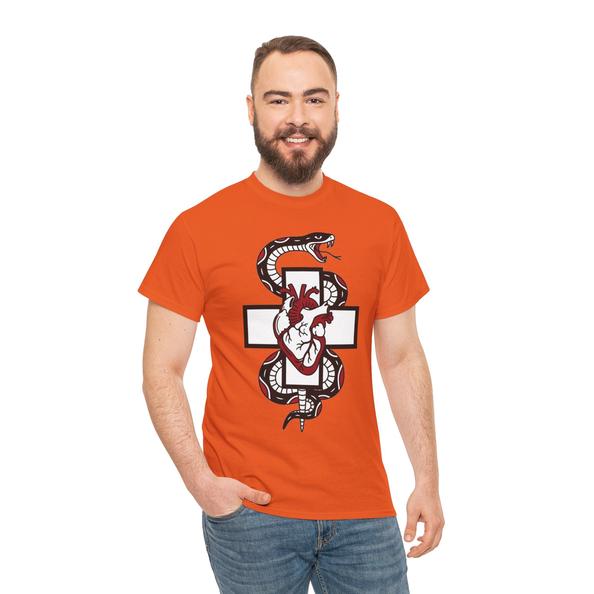 D78 Skull Society — Gothic Heart & Snake T-shirt