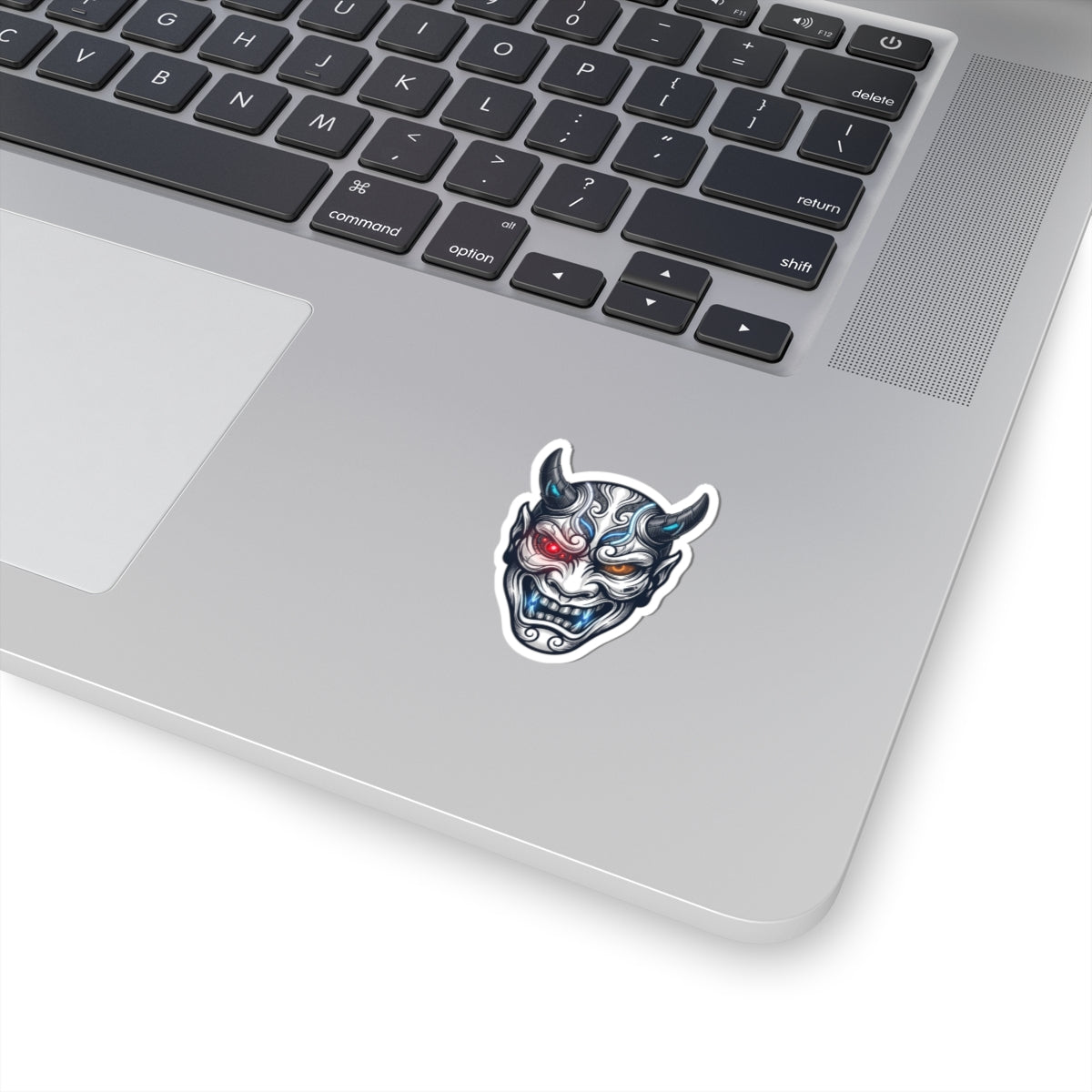 Hannya Demon Mask Kiss-Cut Sticker | Traditional Tattoo Flash, Bold Outline