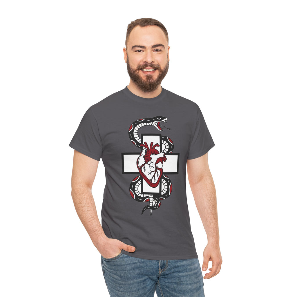D78 Skull Society — Gothic Heart & Snake T-shirt