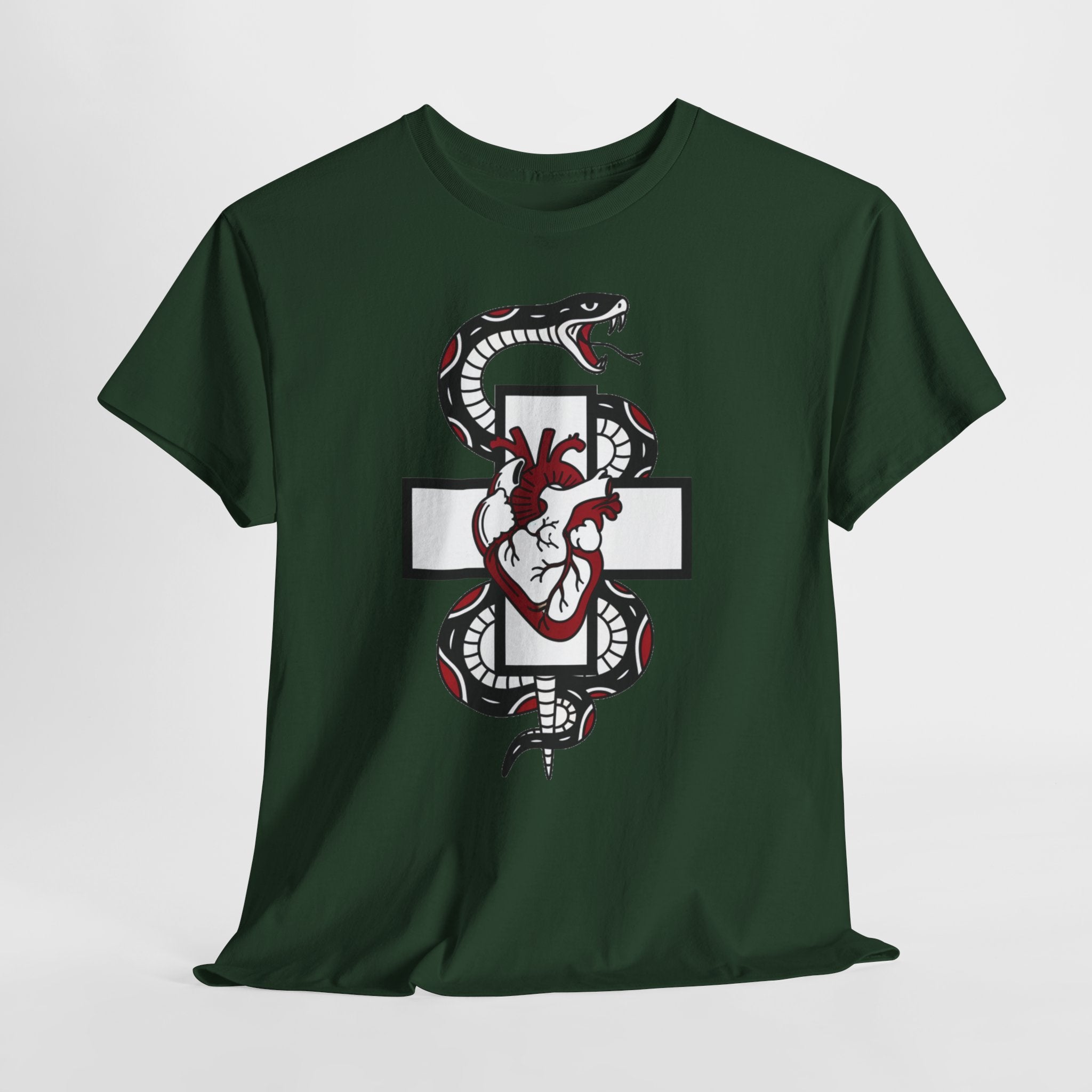 D78 Skull Society — Gothic Heart & Snake T-shirt