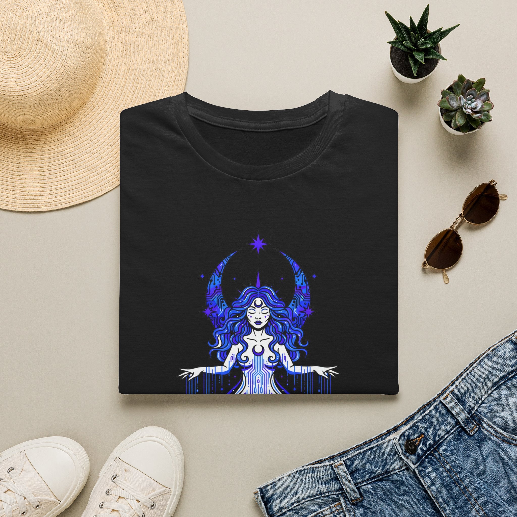 D78 Mystic Circle — Celestial Goddess T-Shirt
