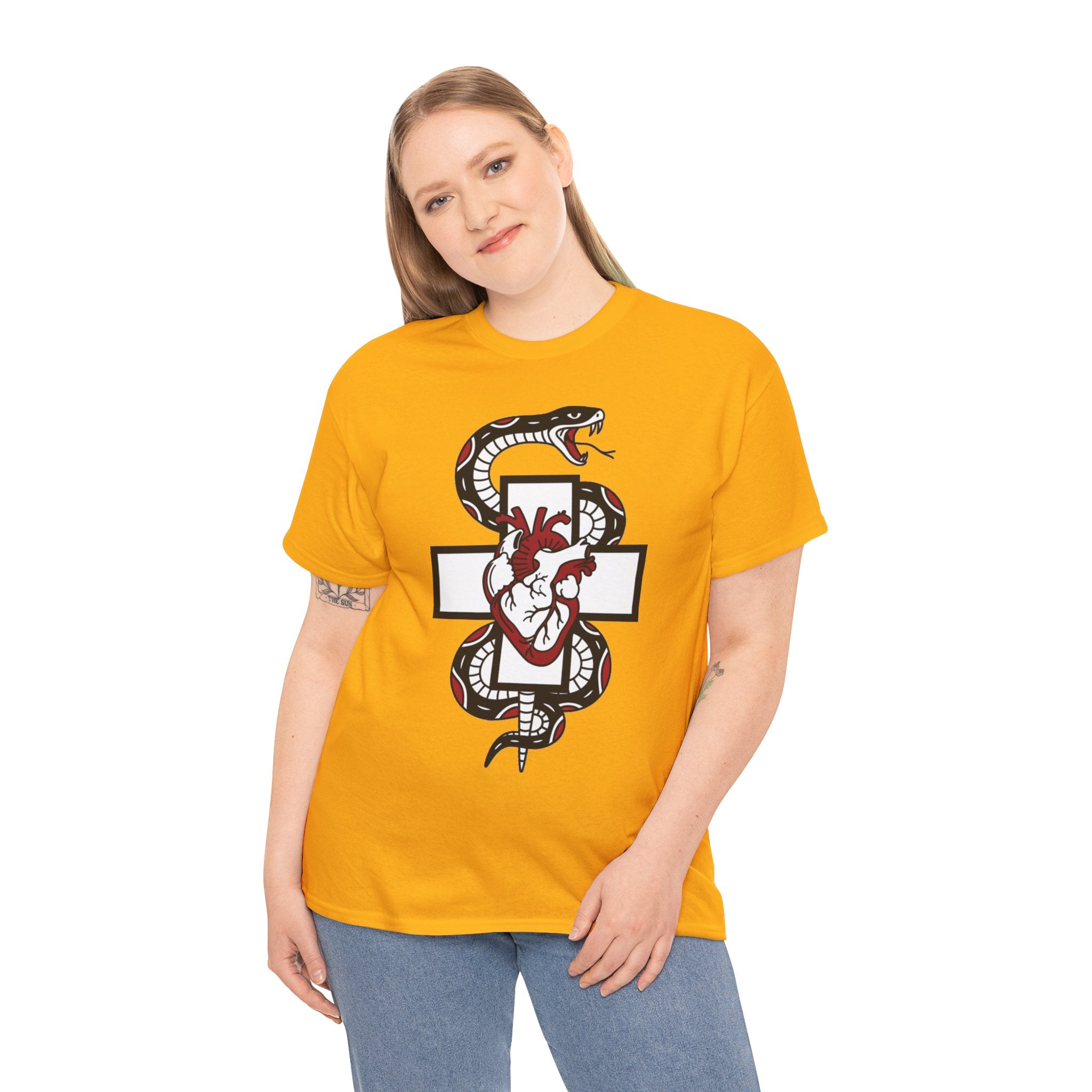 D78 Skull Society — Gothic Heart & Snake T-shirt