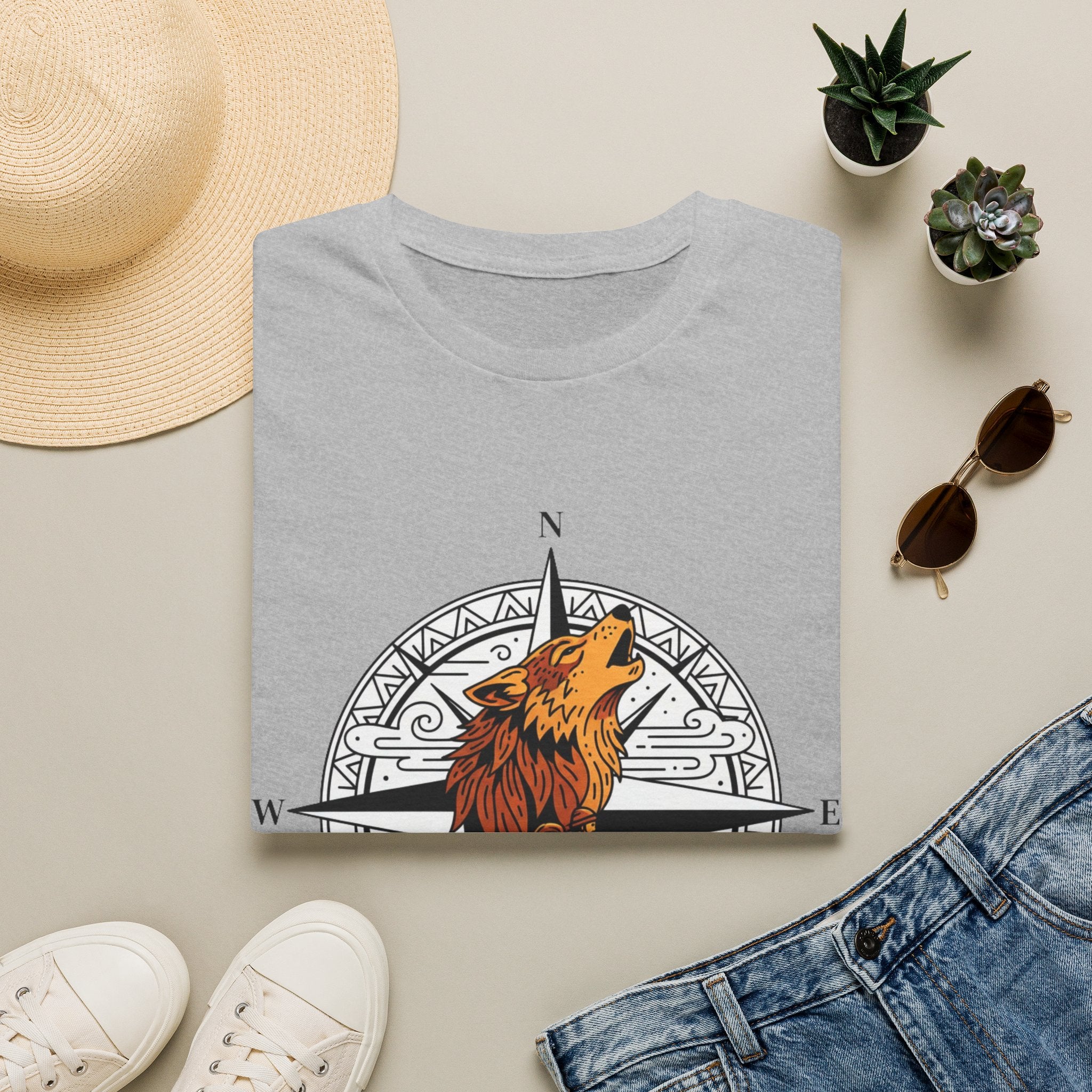 D78 Wolf Trail — Adventure wolf T-shirt