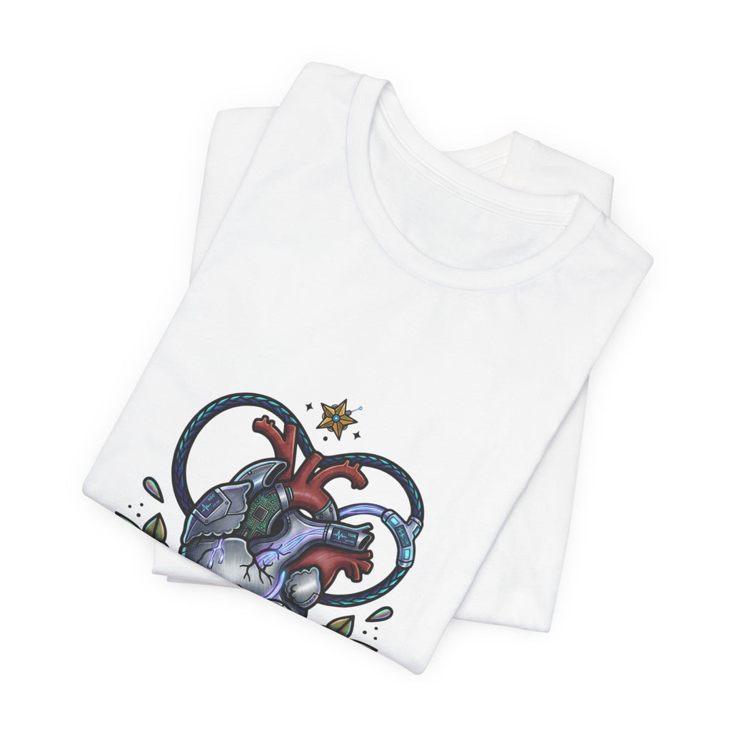Night Shift Anatomical Heart T-Shirt | Traditional Tattoo Floral Banner