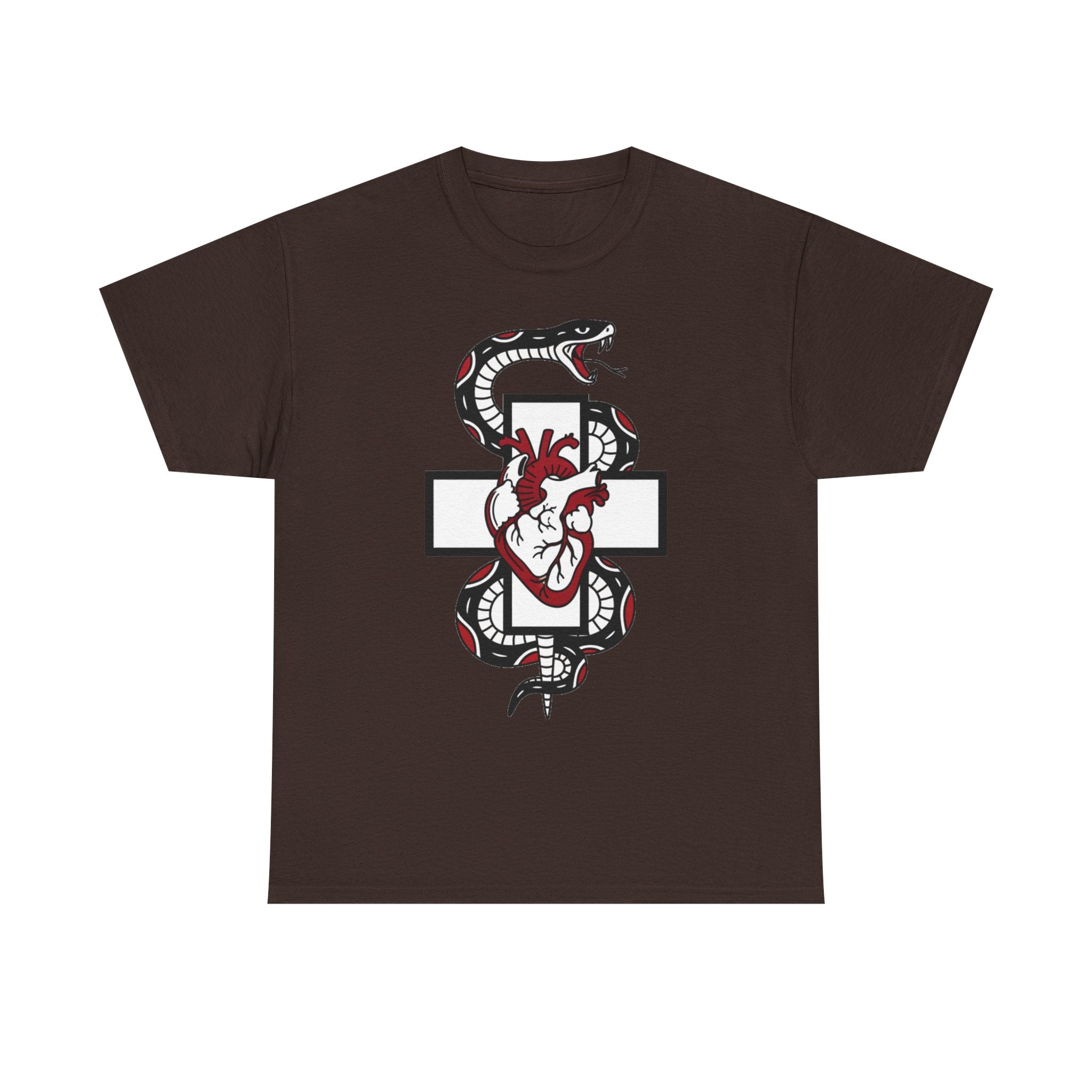 D78 Skull Society — Gothic Heart & Snake T-shirt