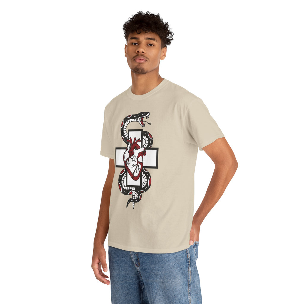 D78 Skull Society — Gothic Heart & Snake T-shirt