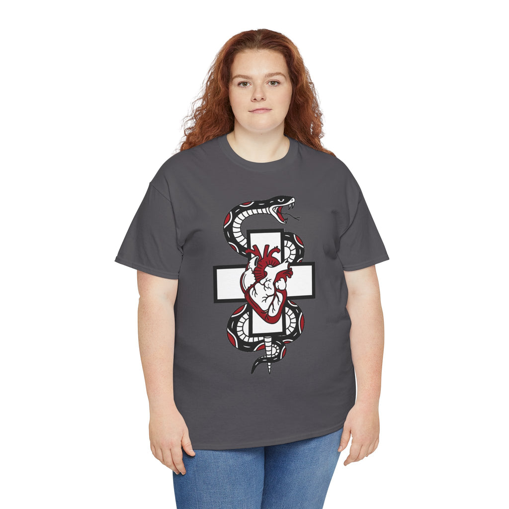D78 Skull Society — Gothic Heart & Snake T-shirt