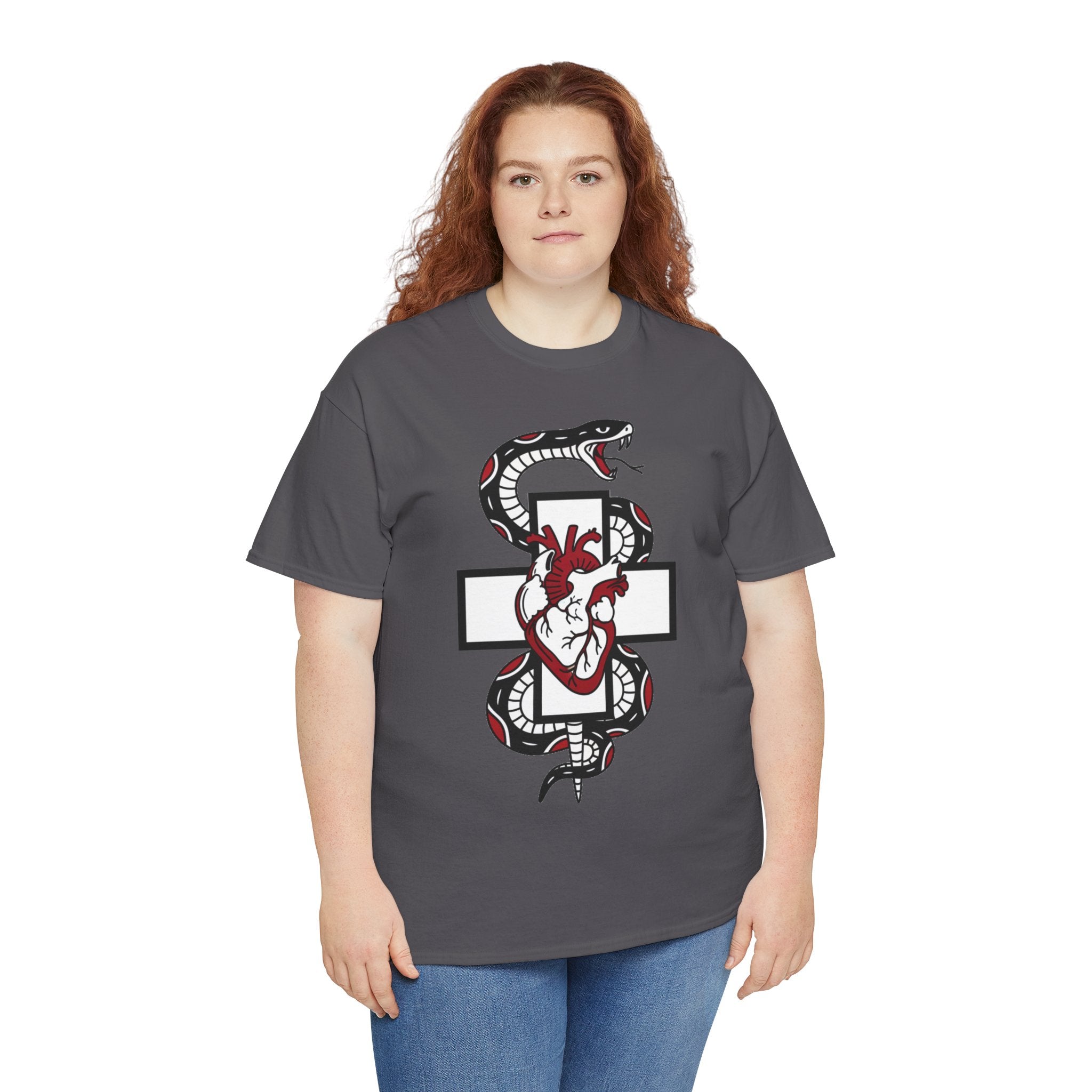 D78 Skull Society — Gothic Heart & Snake T-shirt