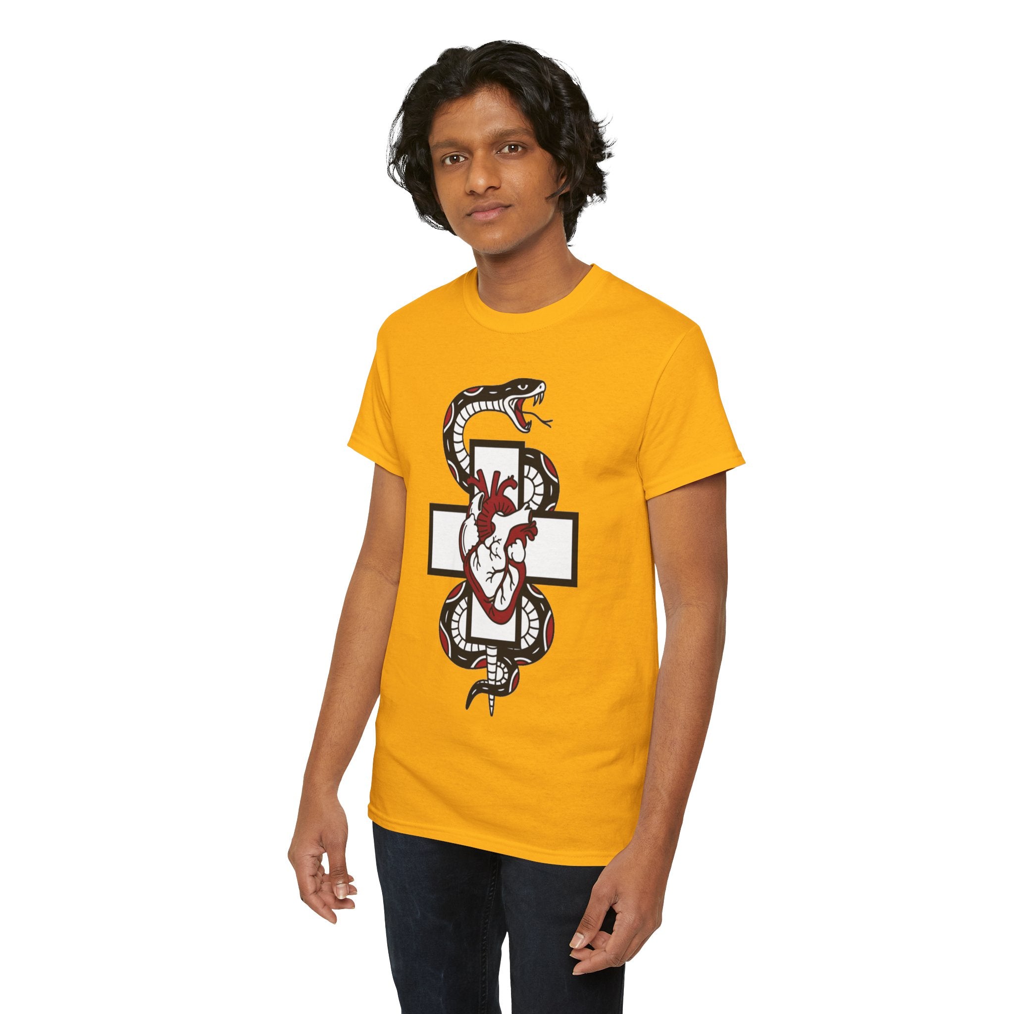 D78 Skull Society — Gothic Heart & Snake T-shirt