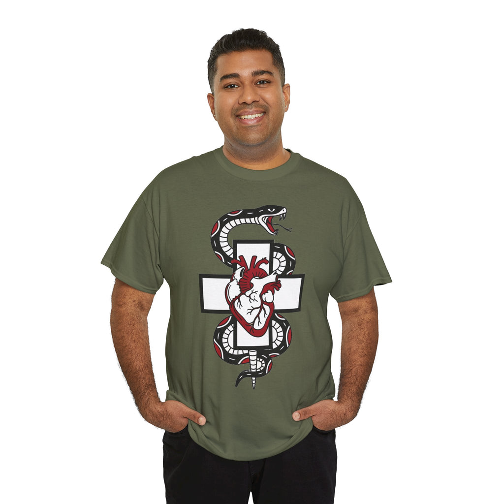 D78 Skull Society — Gothic Heart & Snake T-shirt